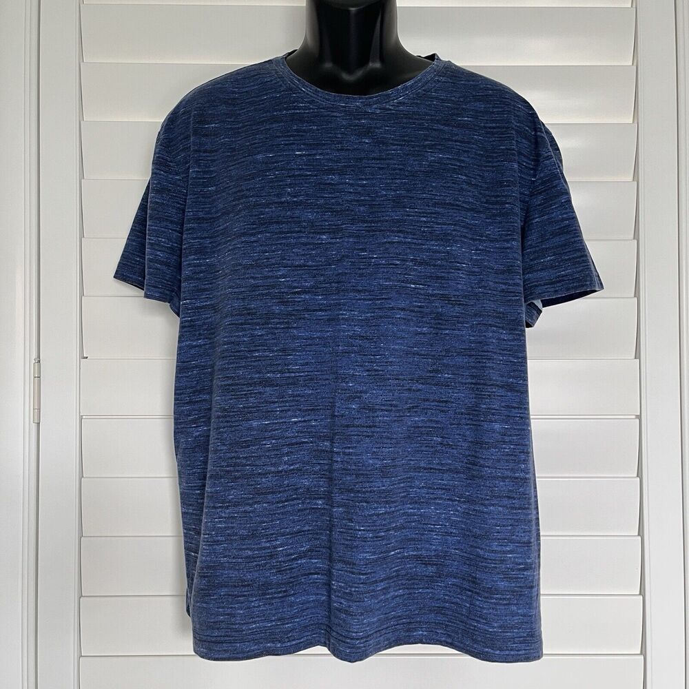 John Bartlett Consensus Super Soft Tee, blue space dye, size XXL, cotton blend